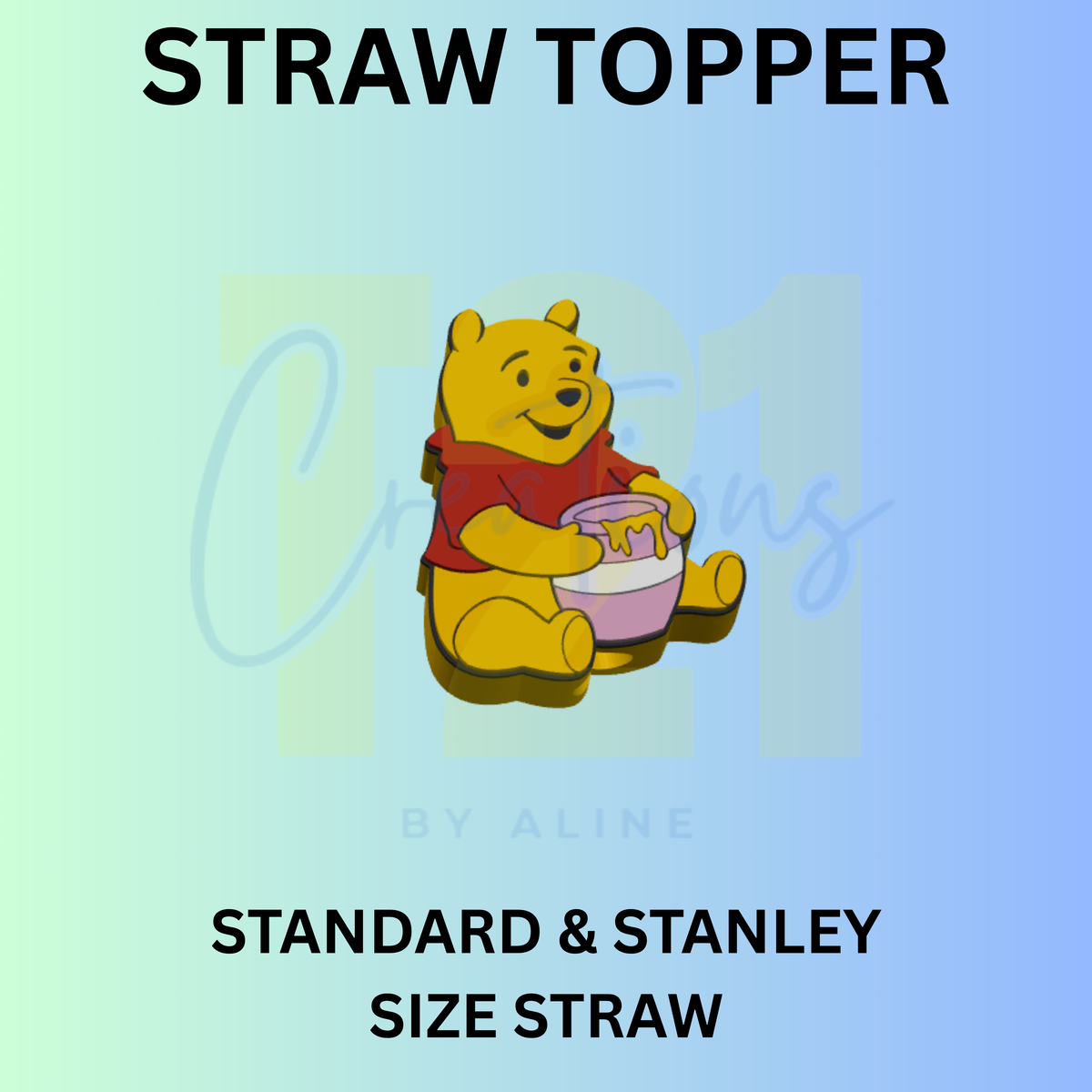 HONNEY BEAR 3 STRAW TOPPER