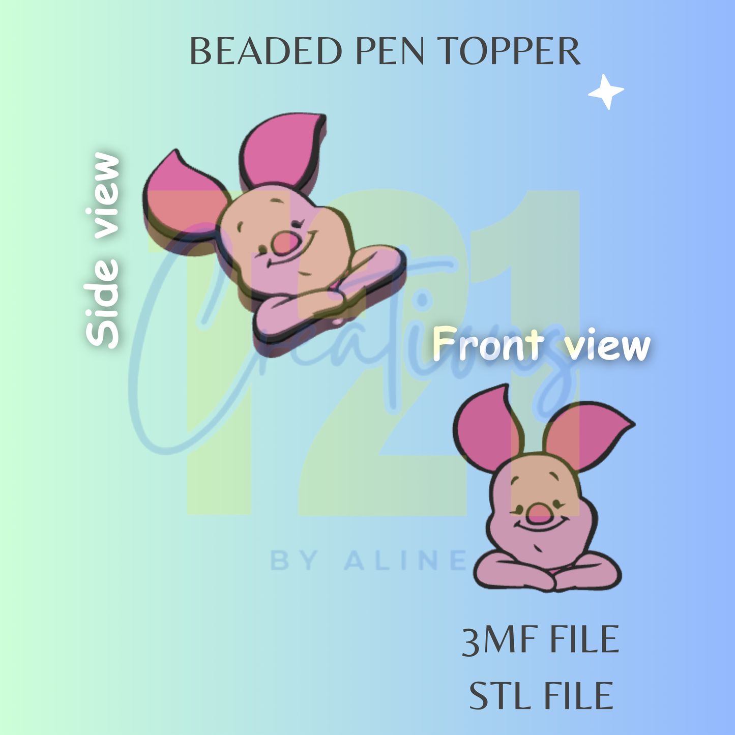 PIG PEN TOPPER STL FILE