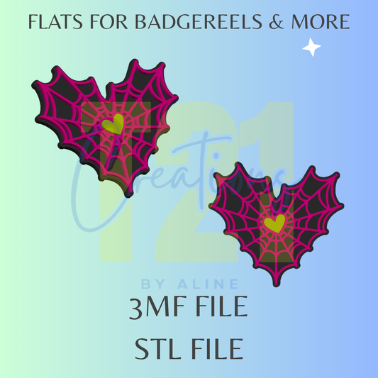 WEB HEART FLAT STL FILE
