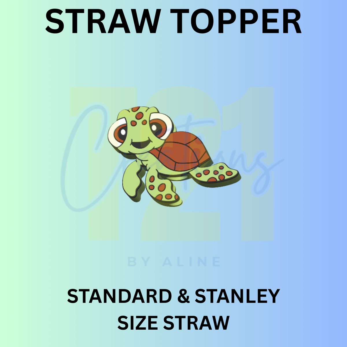 BABY TURTLE STRAW TOPPER