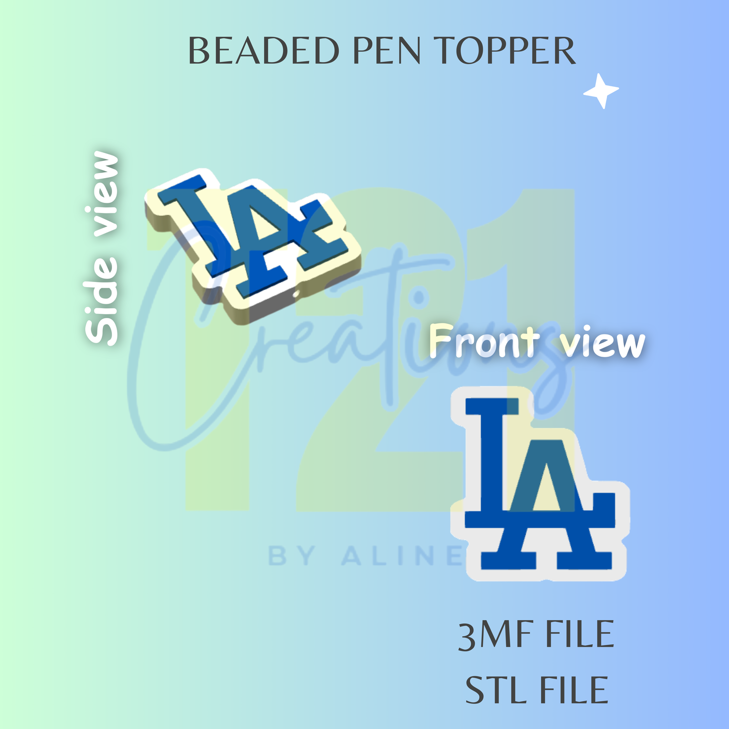 LOS ANGELES PEN TOPPER STL FILE