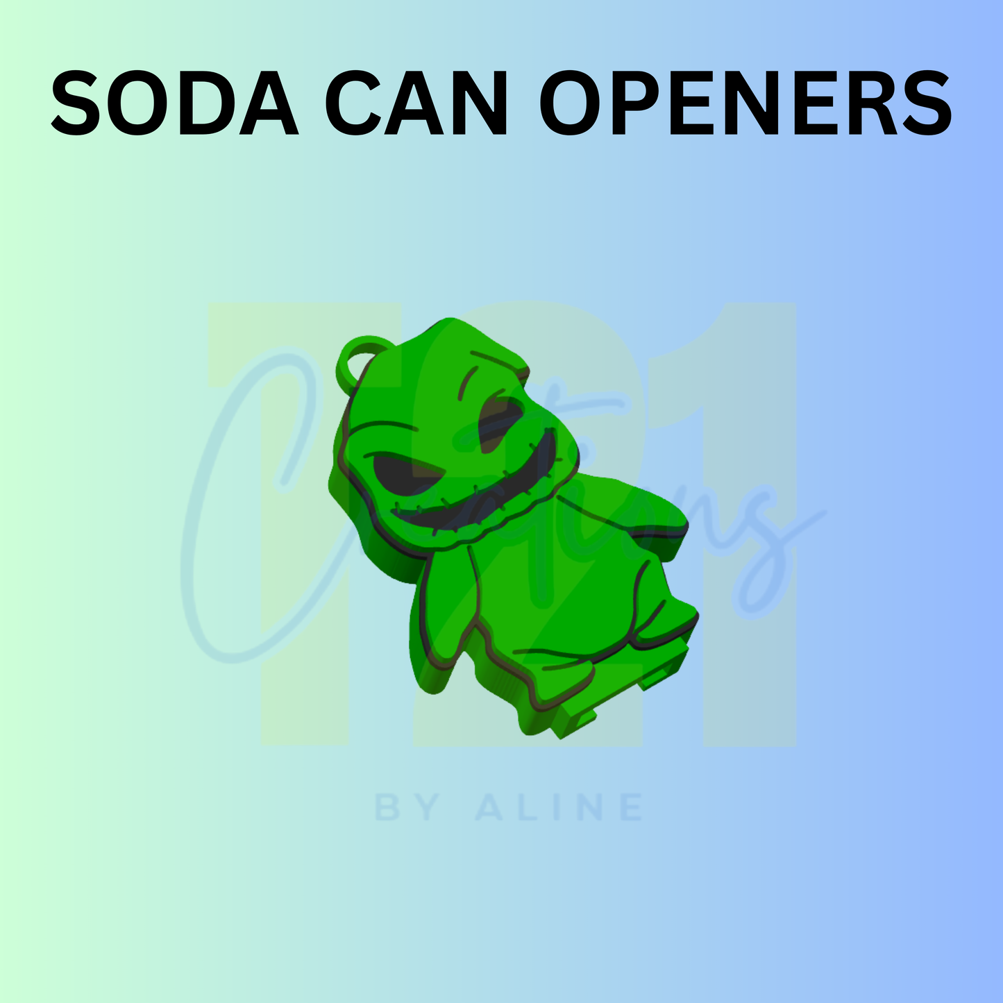 GREEN GUY SODA CAN OPENER KEYCHAIN
