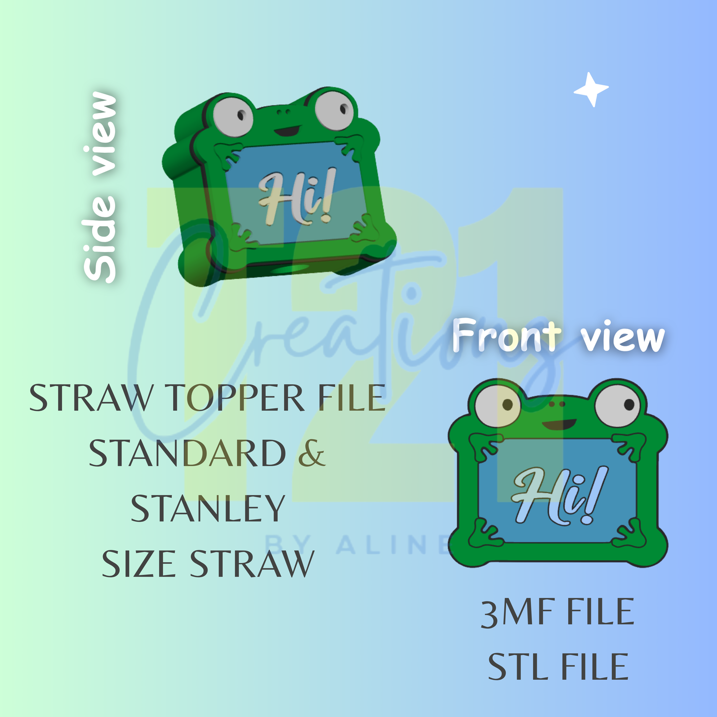 IPAD STRAW TOPPER STL FILE