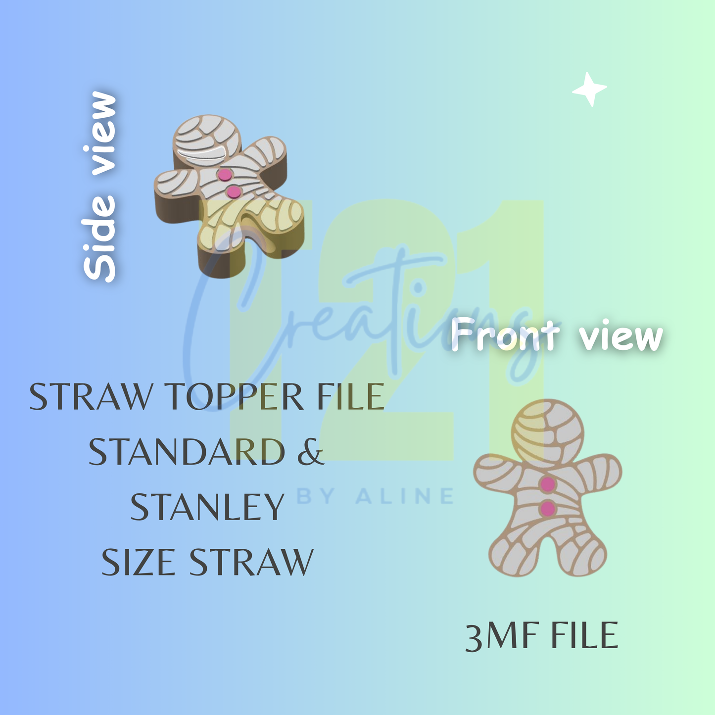 CONCHA GINGERMAN TOPPER STL FILE