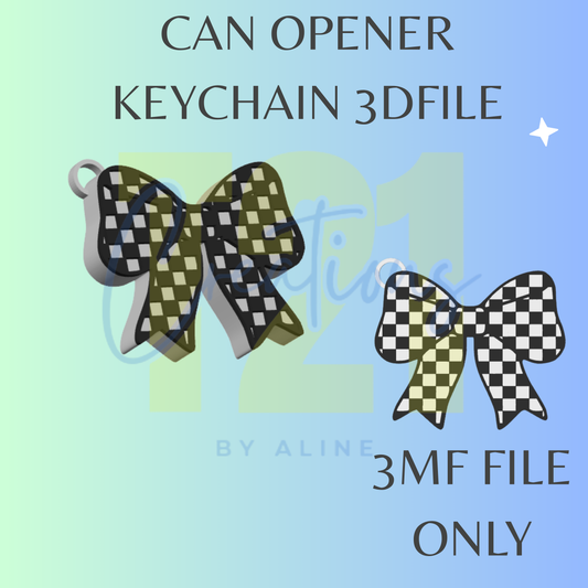 CHECKERED BOW CAN OPENER 3MF FILE