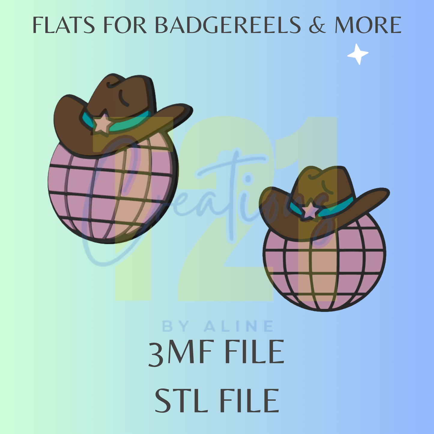 WESTERN DISCO FLAT STL FILE
