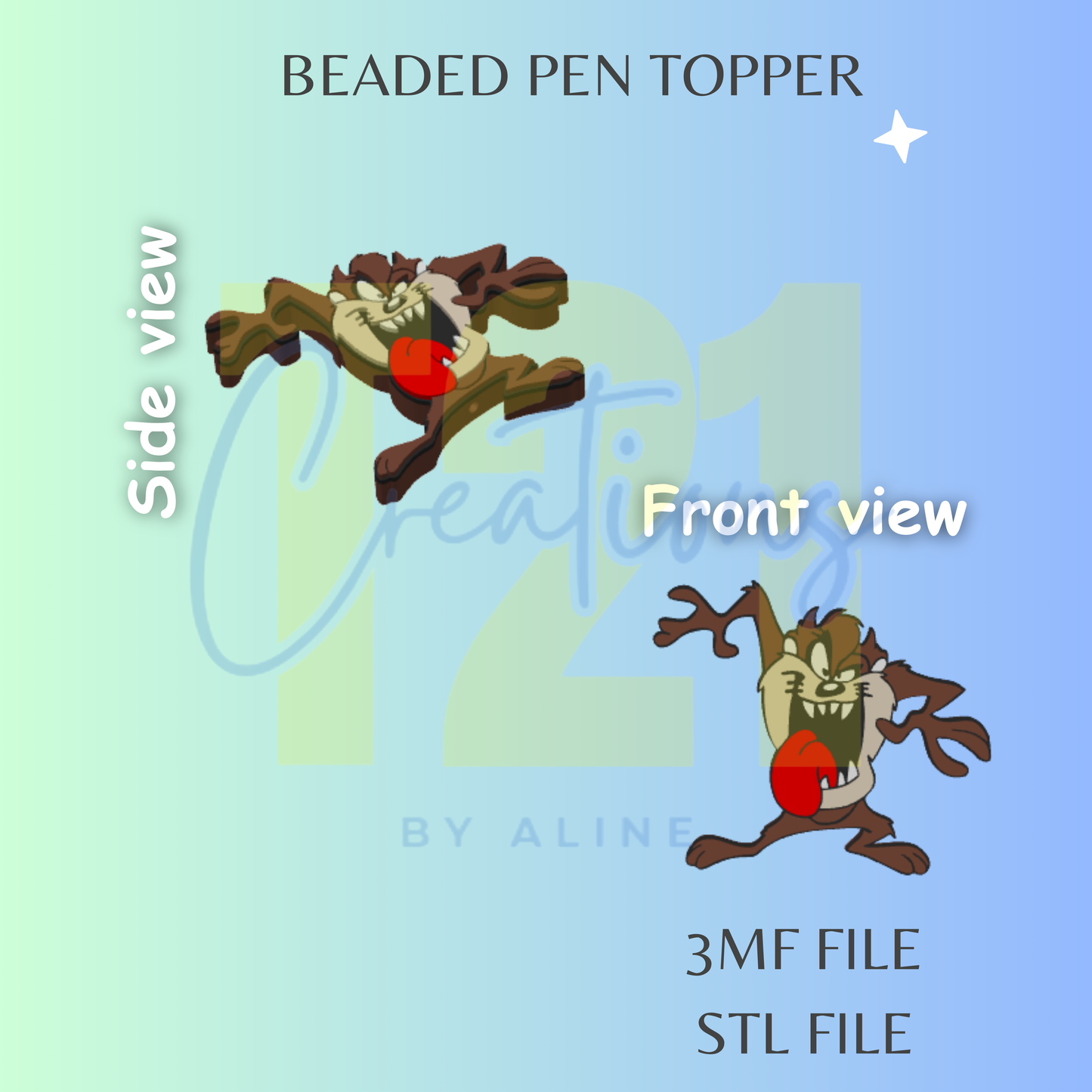 DE-VIL PEN TOPPER STL FILE