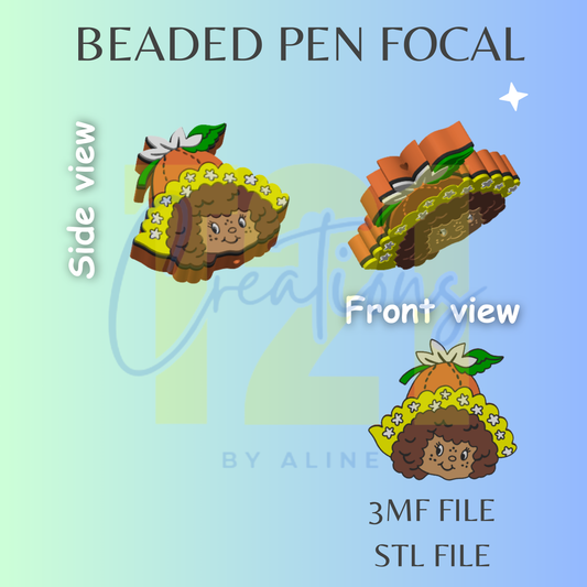 ORANGE GIRL PEN FOCAL STL FILE