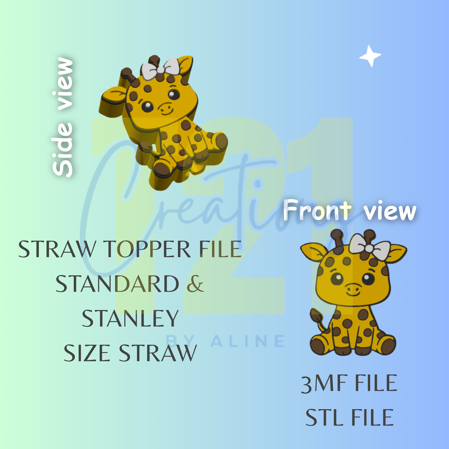 GIRAFFE TOPPER STL FILE
