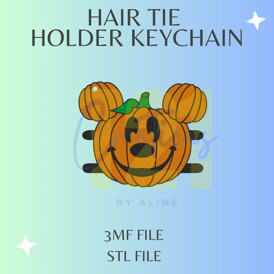 PUMPKIN MOUSE HAIR TIE HOLDER STL FILE