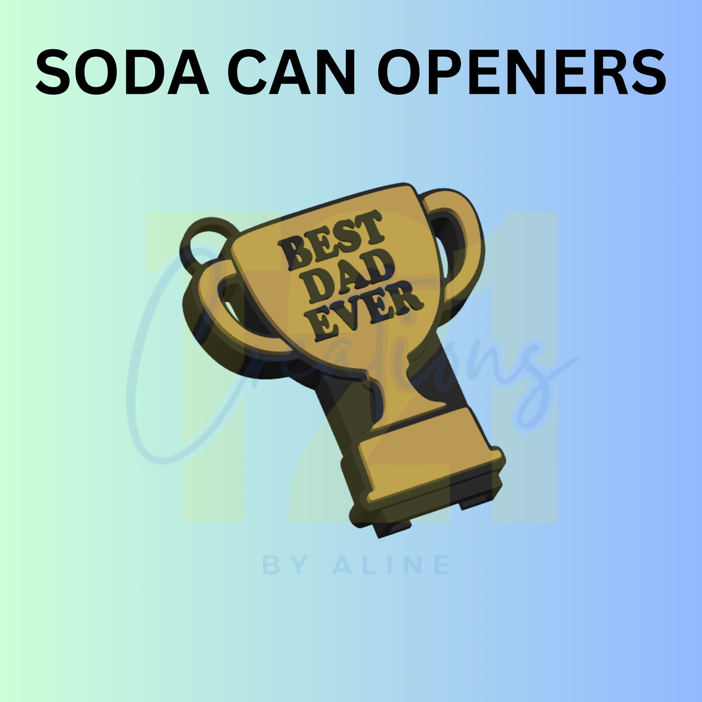 BEST DAD EVER SODA CAN OPENER KEYCHAIN