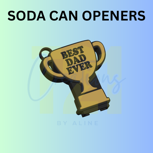 BEST DAD EVER SODA CAN OPENER KEYCHAIN