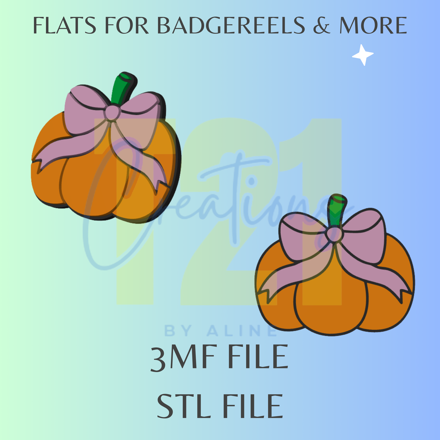 COQUETTE PUMPKIN FLAT STL FILE