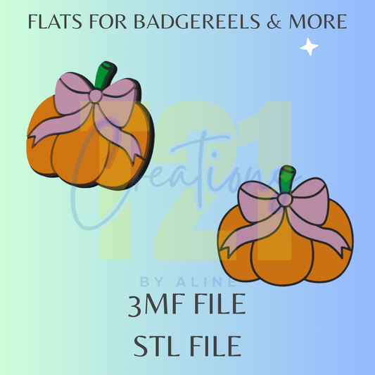 COQUETTE PUMPKIN FLAT STL FILE