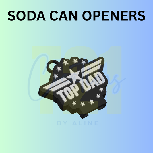 TOP DAD SODA CAN OPENER KEYCHAIN