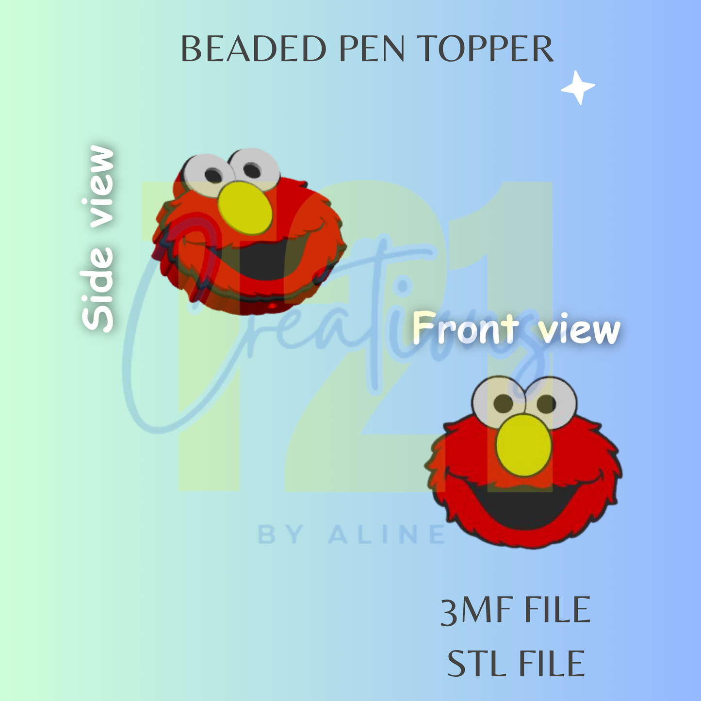 RED GUY PEN TOPPER STL FILE