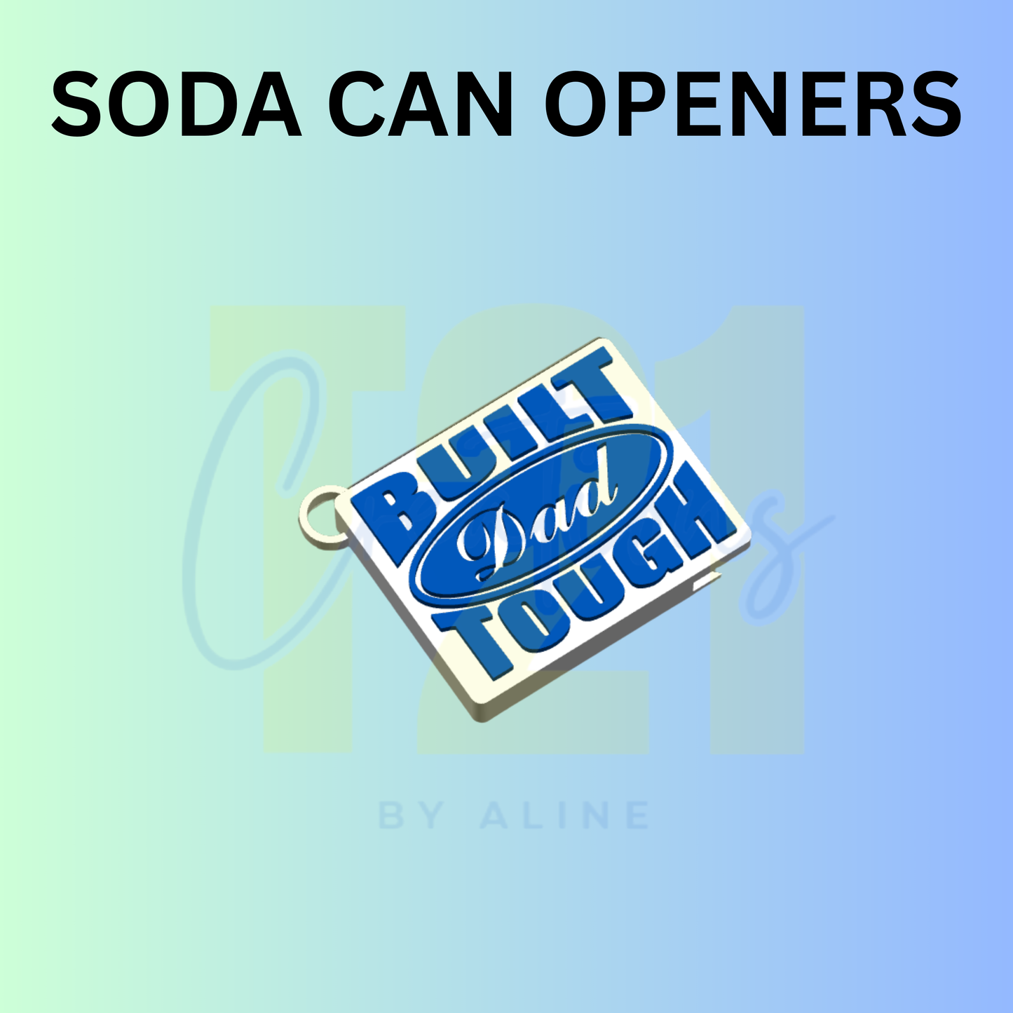 TOUGH DAD SODA CAN OPENER KEYCHAIN