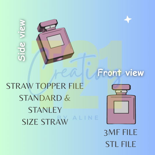 PERFUME 2 STRAW TOPPER STL FILE
