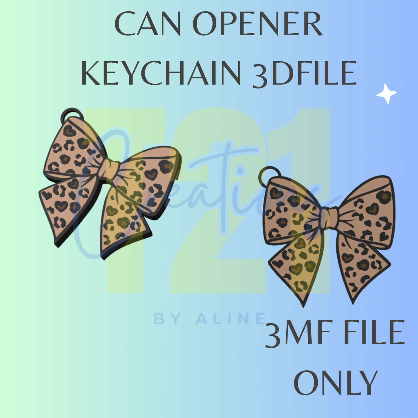 ANIMAL PRINT BOW CAN OPENER 3MF FILE