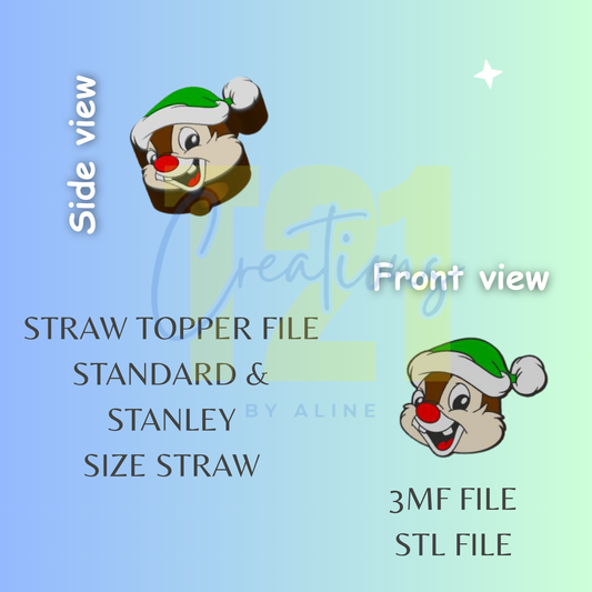 CHIP STRAW TOPPER STL FILE