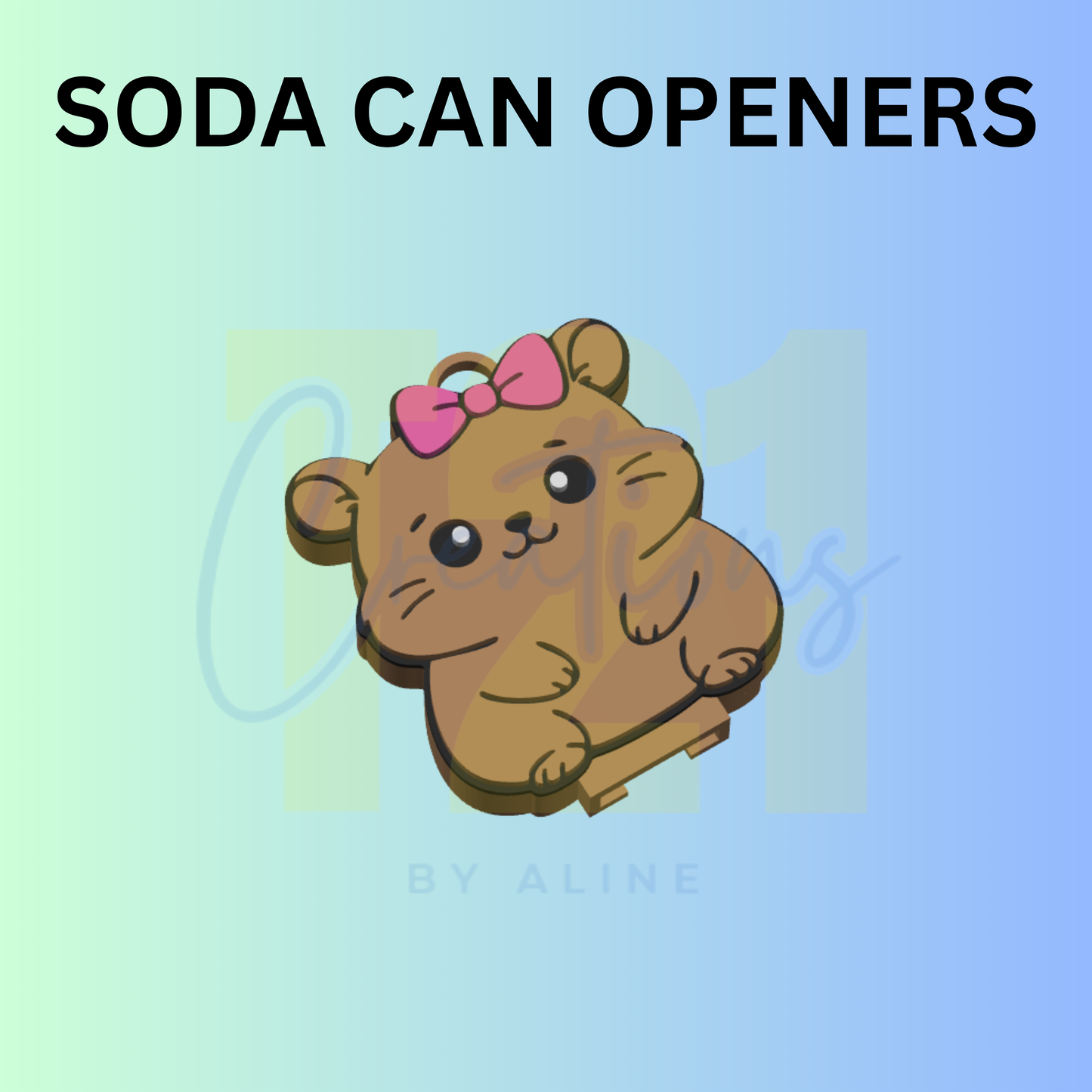 HAMSTER SODA CAN OPENER KEYCHAIN