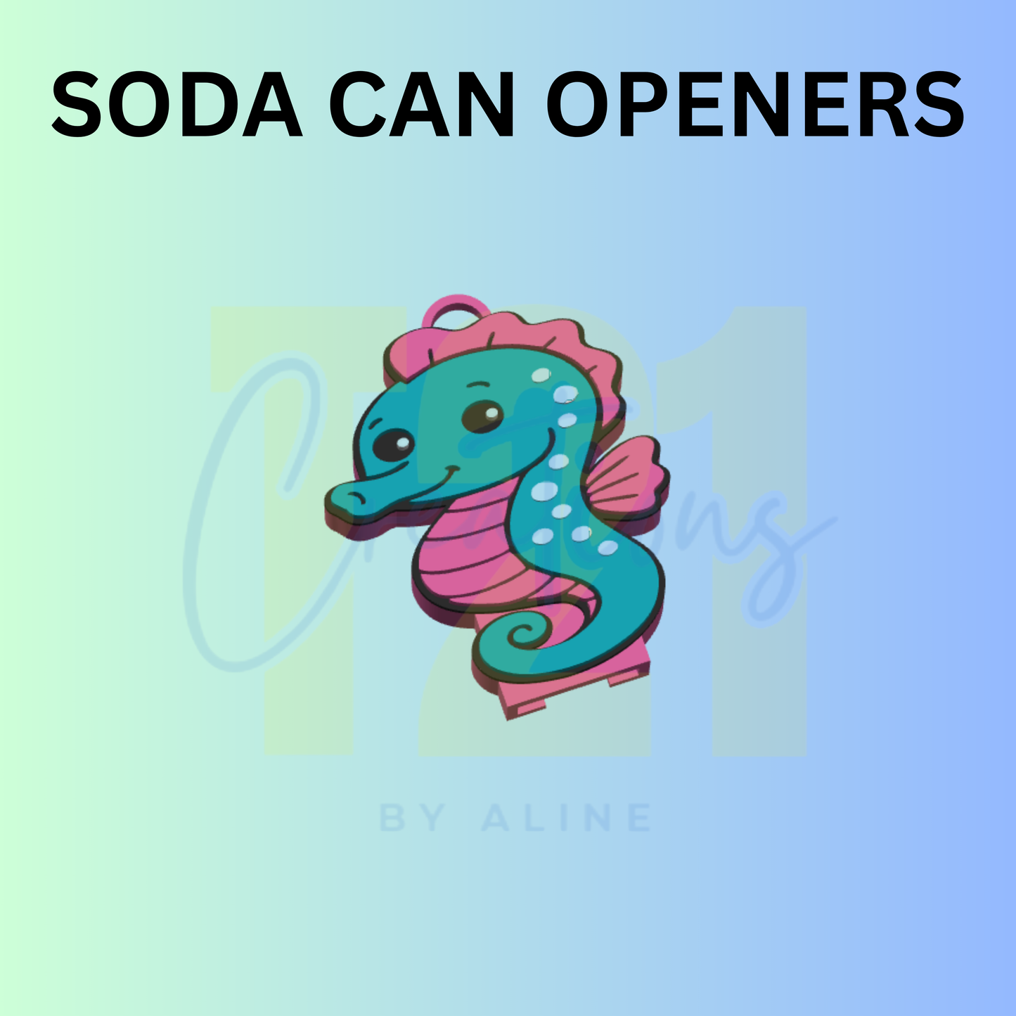 SEA HORSE SODA CAN OPENER KEYCHAIN