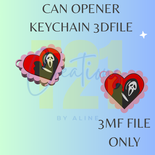 SPOOKY HEART CAN OPENER 3MF FILE