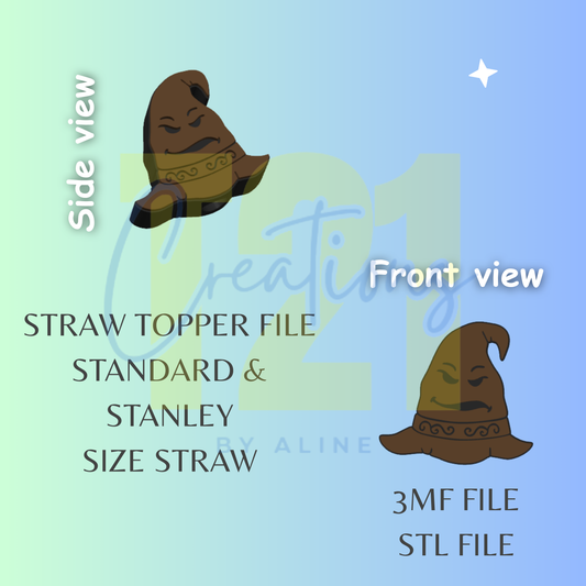 HP HAT STRAW TOPPER STL FILE