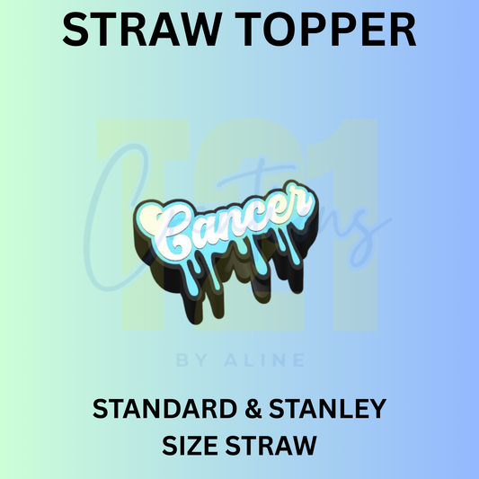 CANCER STRAW TOPPER