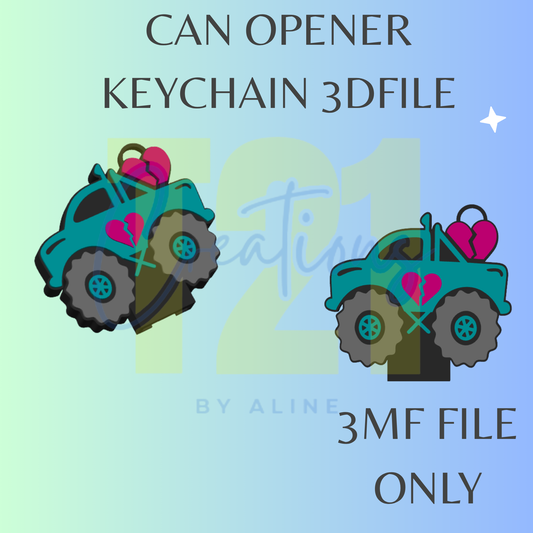 GIRL TRUCK CAN OPENER 3MF FILE