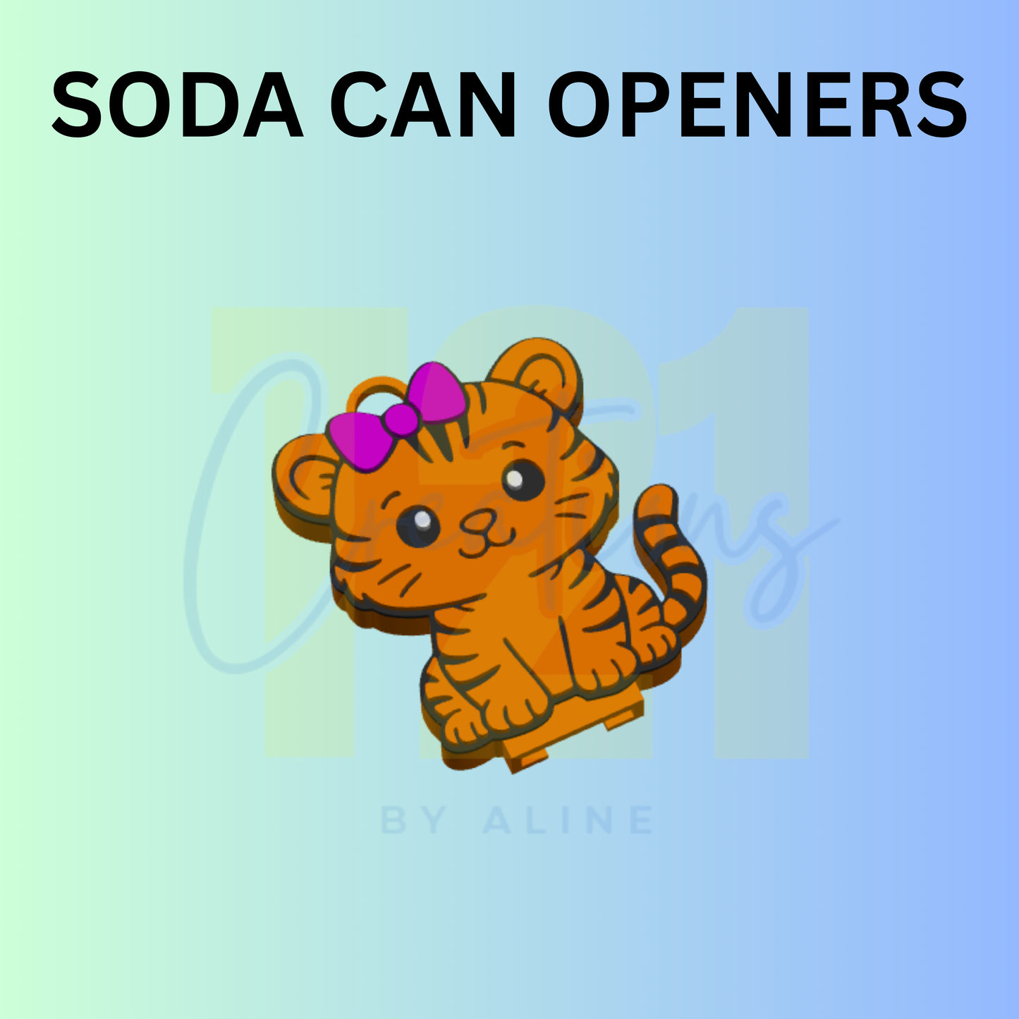 TIGER 2 SODA CAN OPENER KEYCHAIN
