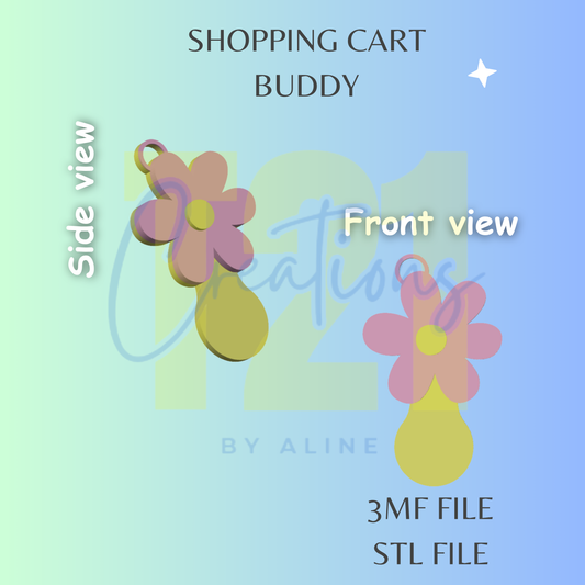 FLOWER SHOPPING CART BUDDY STL FILE