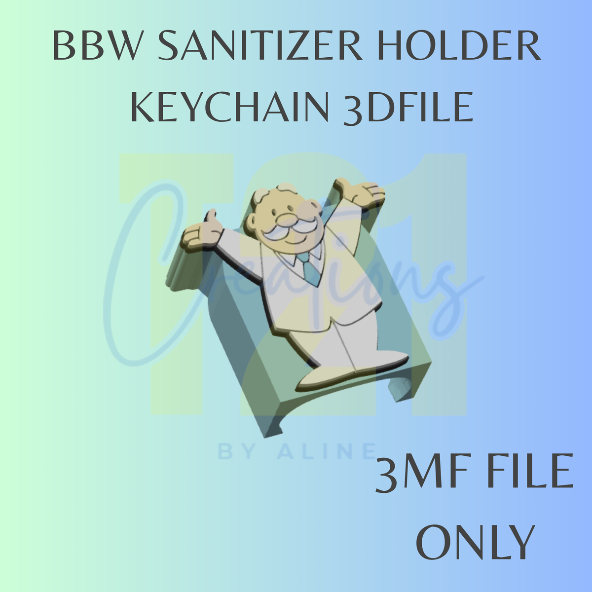 DR. S BBW SANITIZER KEYCHAIN 3MF FILE
