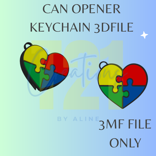AUTISM HEART CAN OPENER 3MF FILE