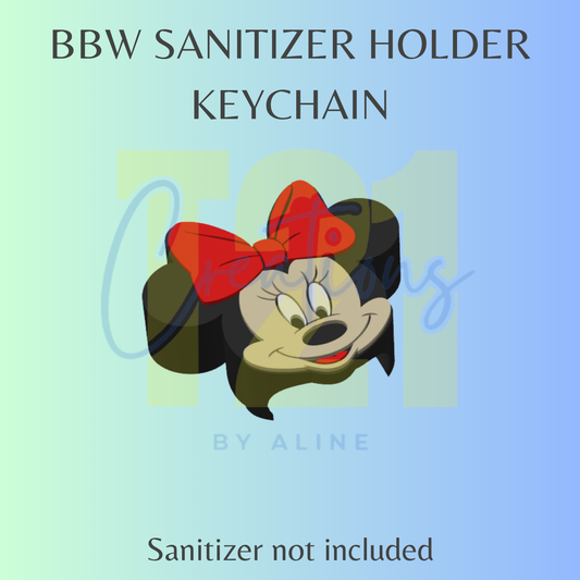 GIRL MOUSE BBW SANITIZER KEYCHAIN