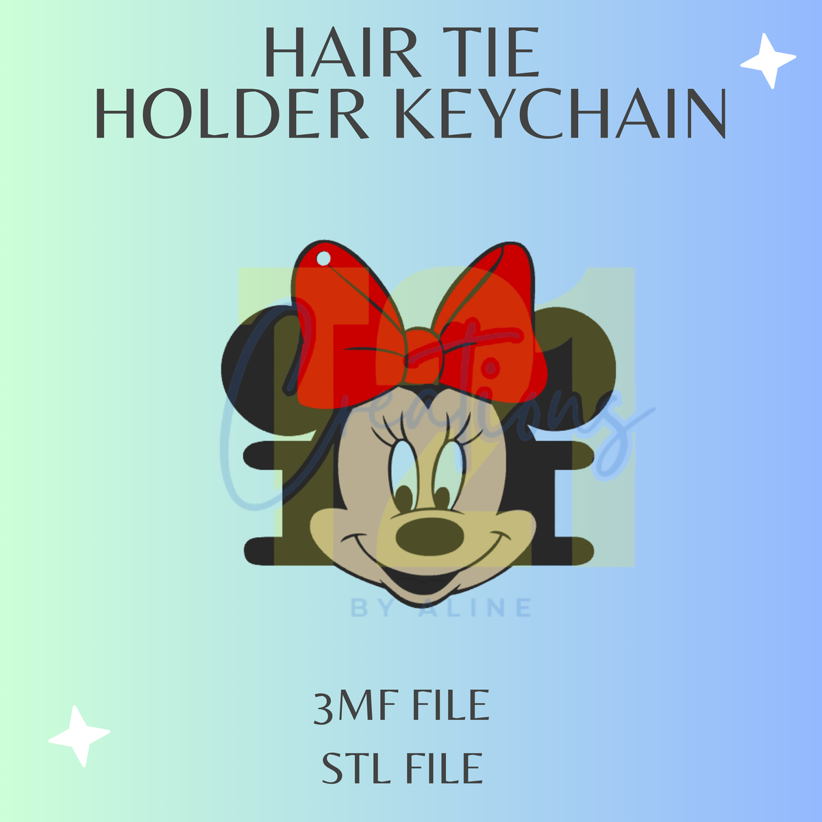 GIRL MOUSE HAIR TIE HOLDER STL FILE