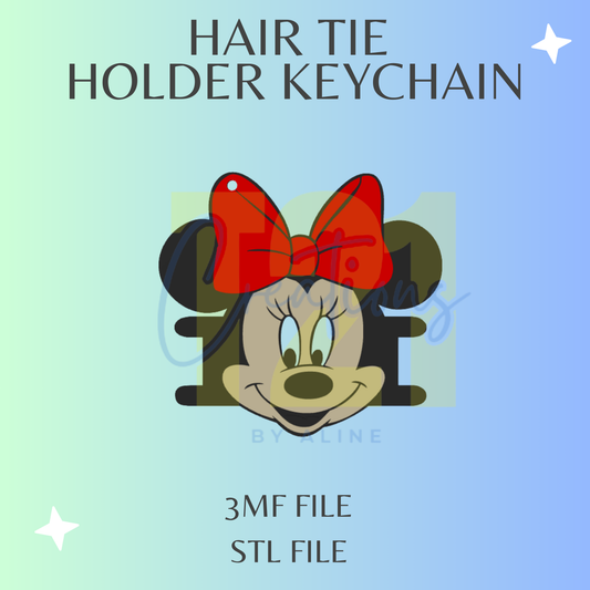 GIRL MOUSE HAIR TIE HOLDER STL FILE