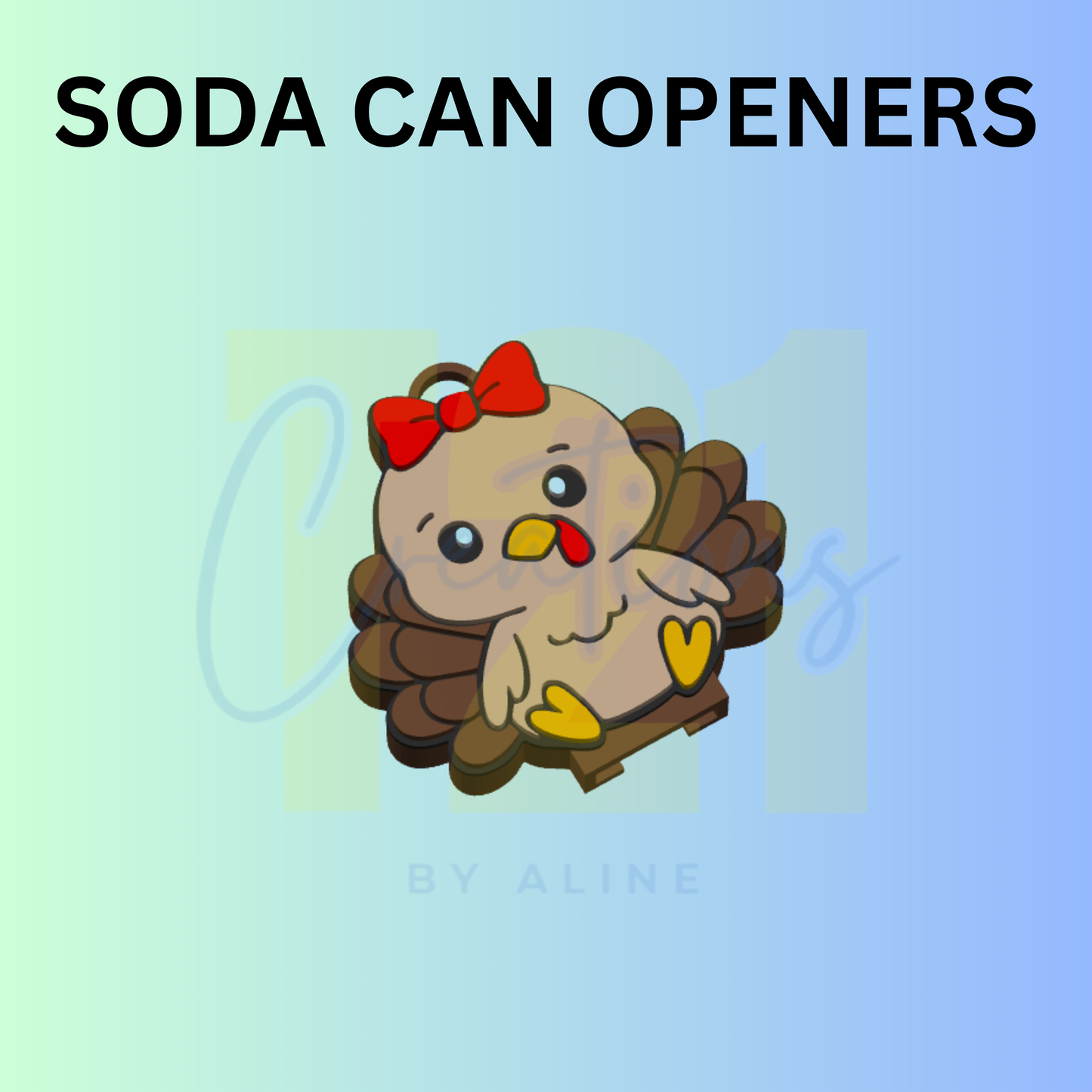 TURKEY SODA CAN OPENER KEYCHAIN