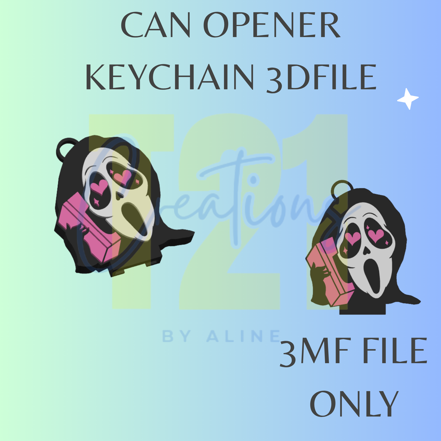 FACE GHOST CAN OPENER 3MF FILE
