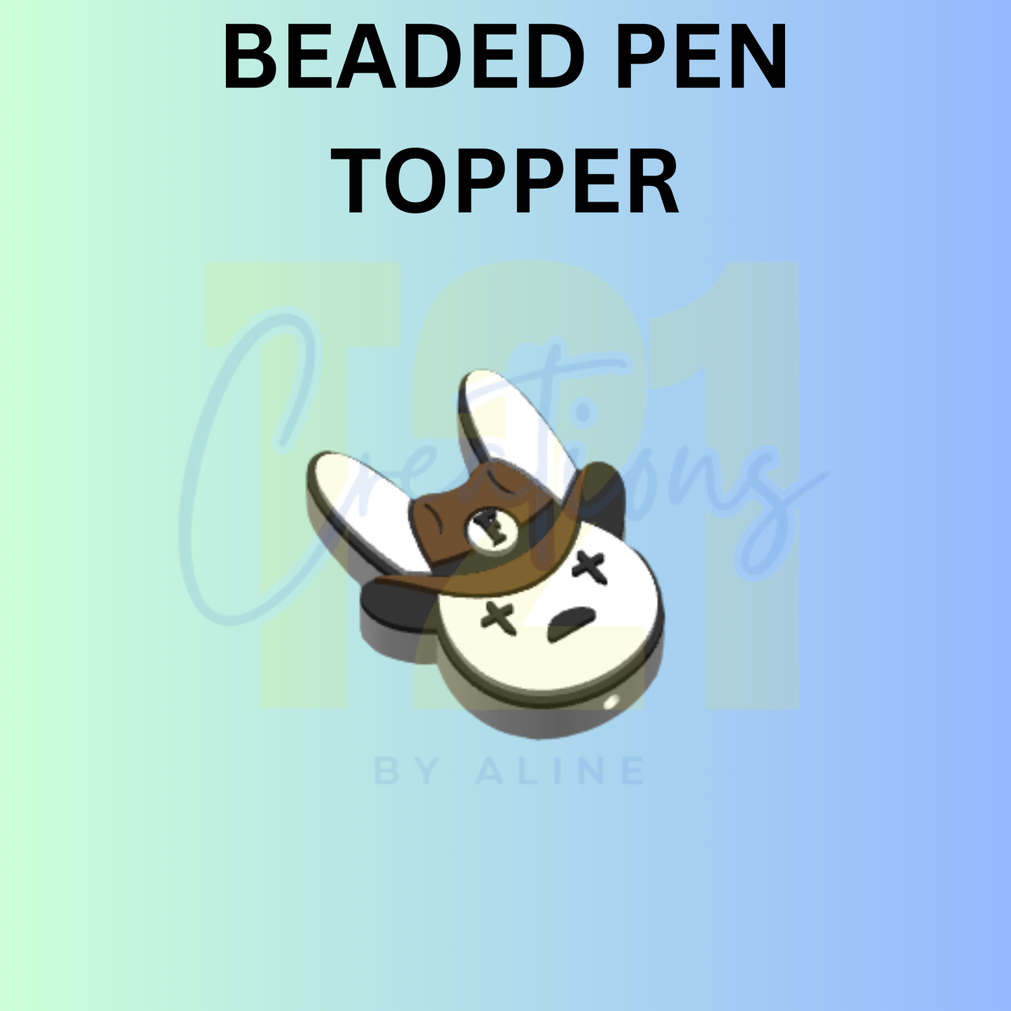 COWBOY BAD BUNNY PEN TOPPER