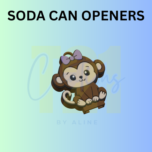 MONKEY SODA CAN OPENER KEYCHAIN
