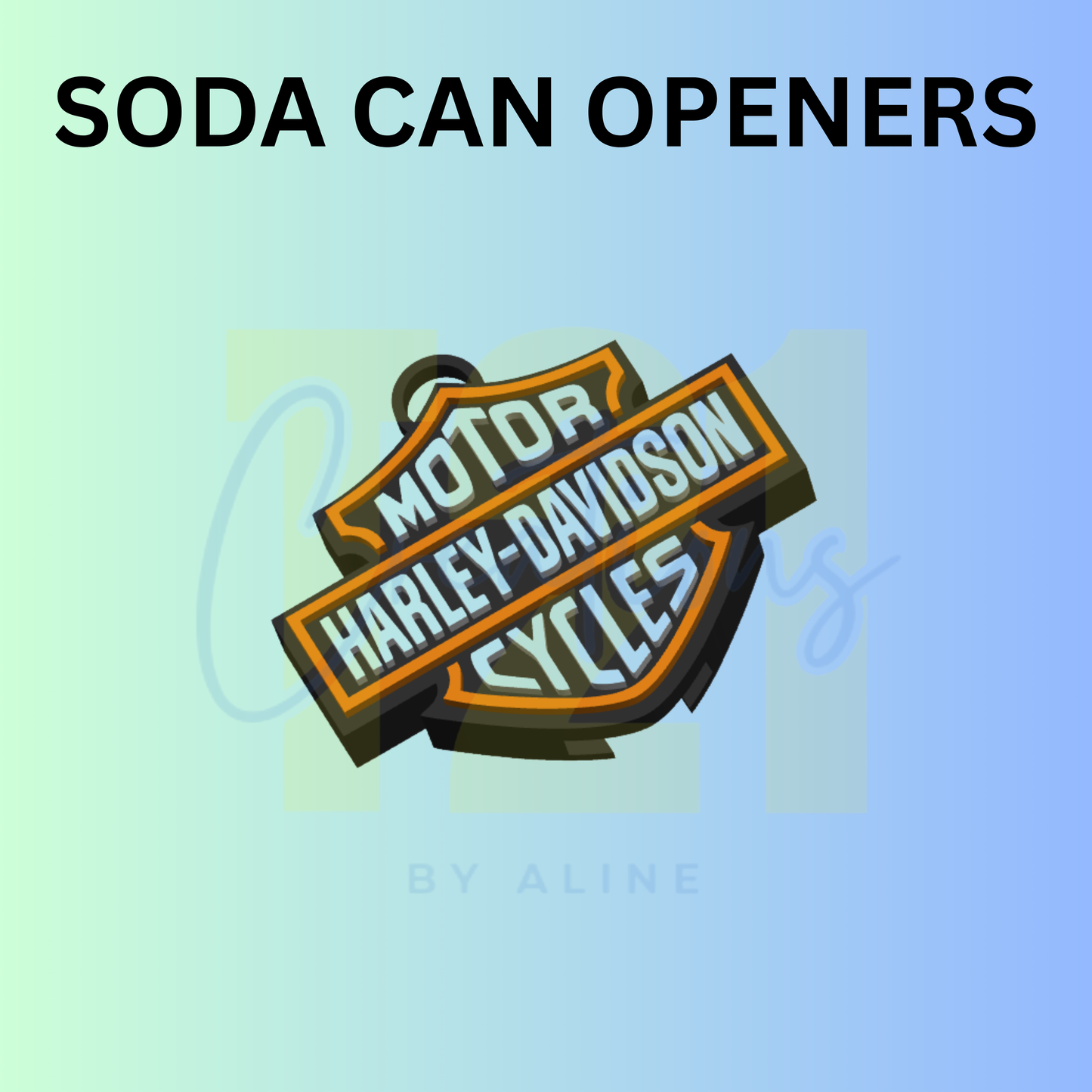 MOTORCYCLE SODA CAN OPENER KEYCHAIN