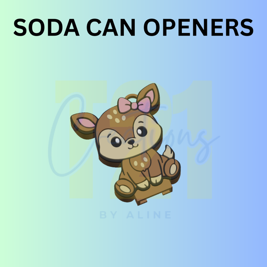 DEER SODA CAN OPENER KEYCHAIN