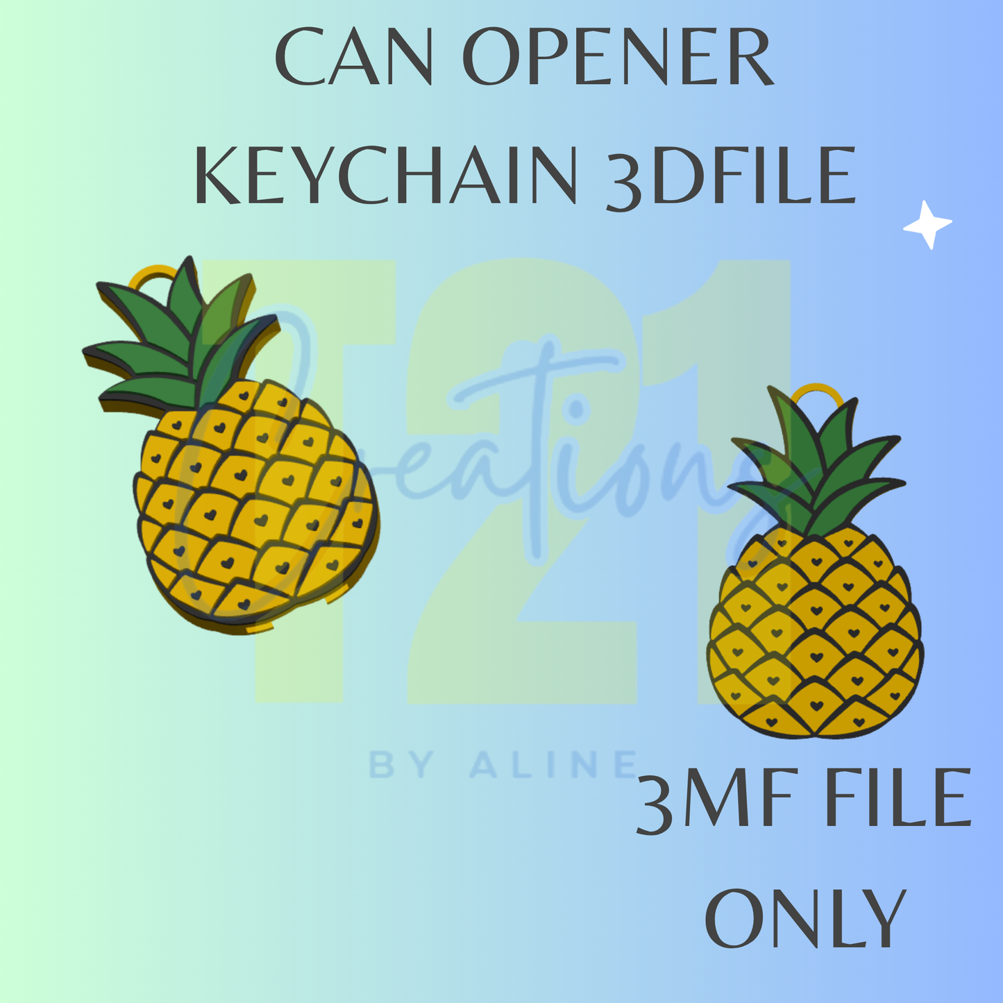 PINEAPPLE CAN OPENER 3MF FILE