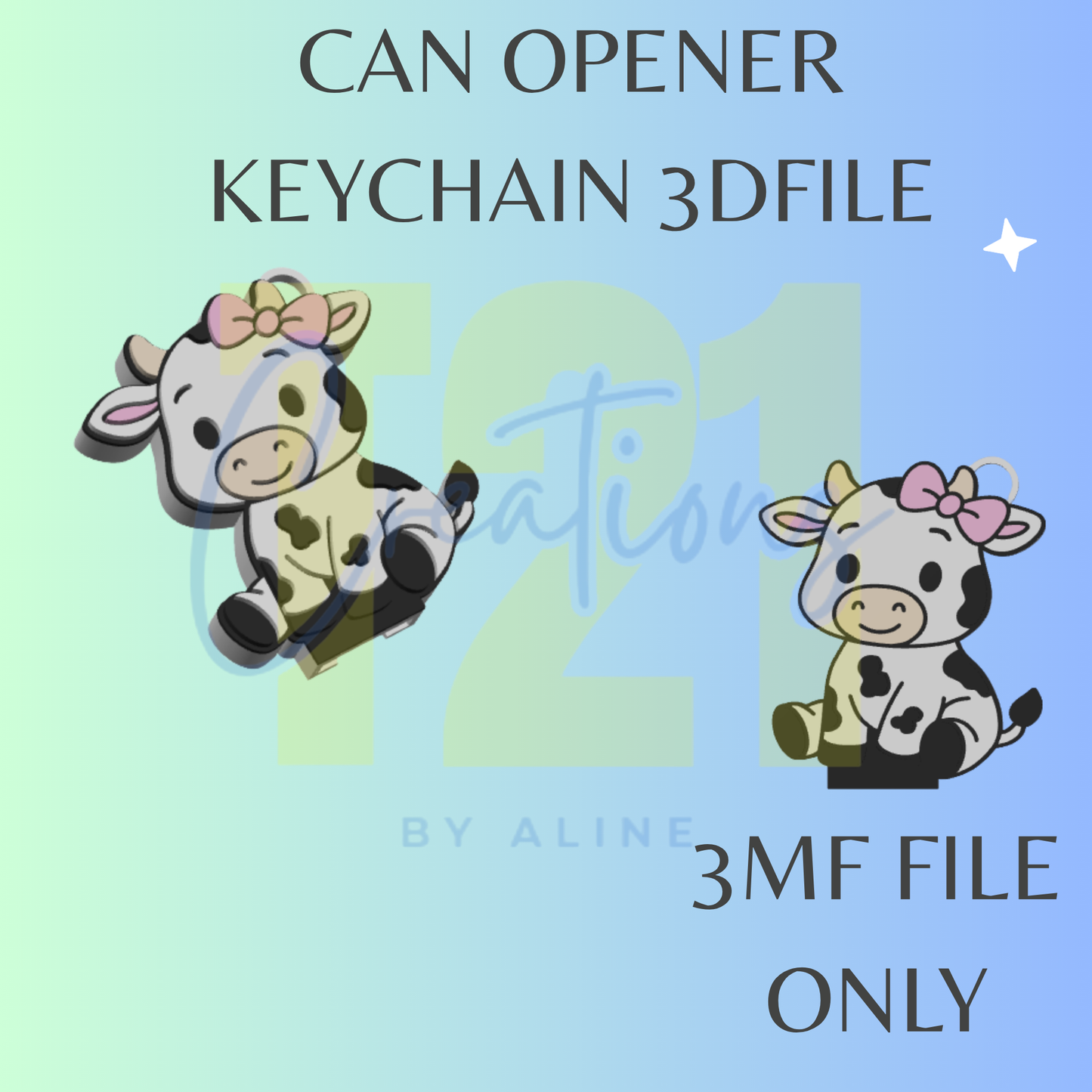 COW 3 CAN OPENER 3MF FILE