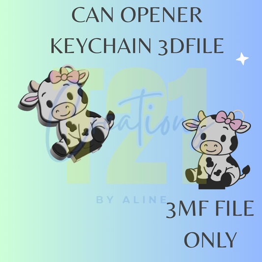 COW 3 CAN OPENER 3MF FILE