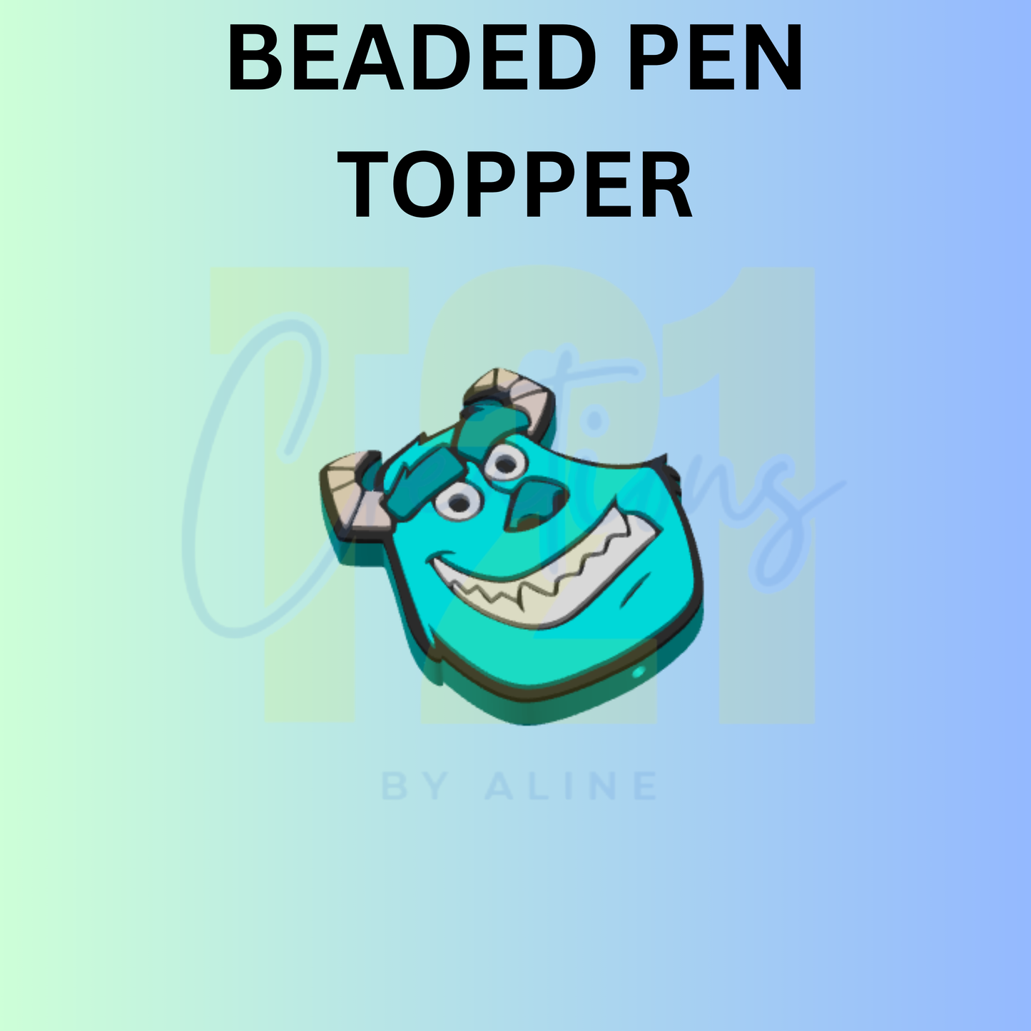 TEAL MONSTER PEN TOPPER