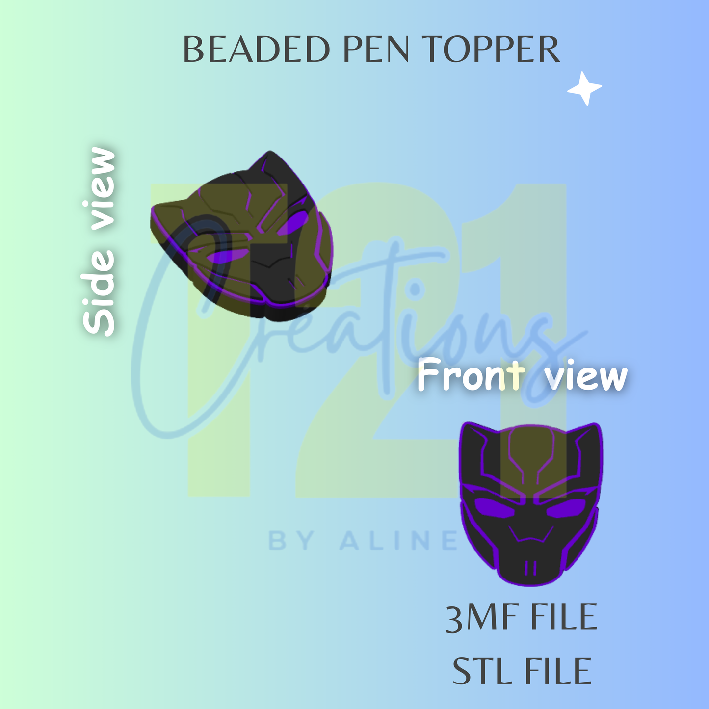 PANTHER GUY PEN TOPPER STL FILE