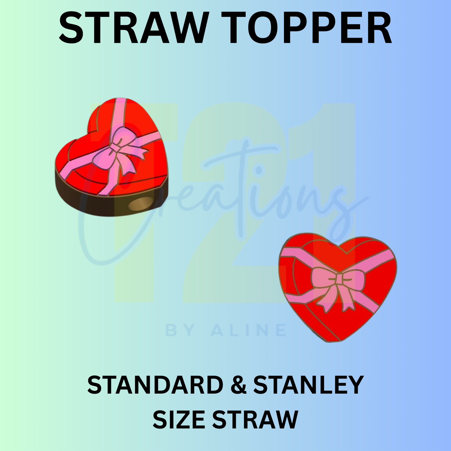 CHOCOLATE BOX STRAW TOPPER