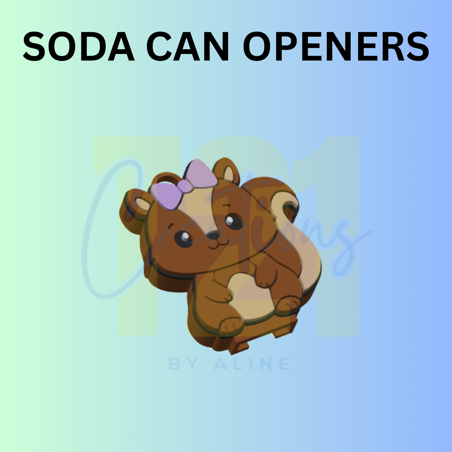COQUETTE CHIPMUNK CAN OPENER KEYCHAIN